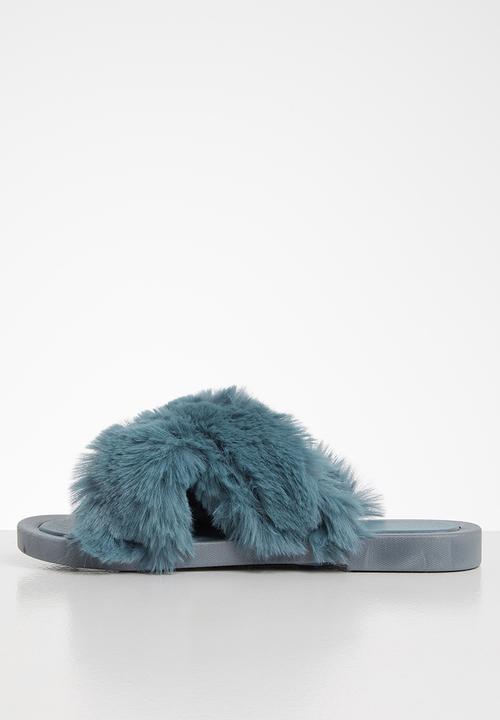 Seduction - Fluffy slipper - petrol blue