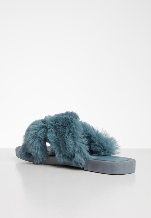 Seduction - Fluffy slipper - petrol blue