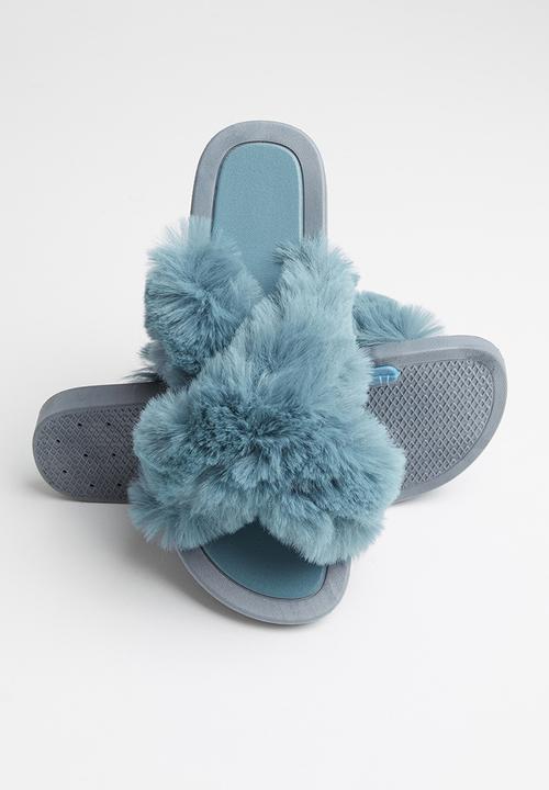 Seduction - Fluffy slipper - petrol blue