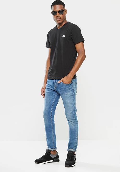 Lonsdale - 2 Pack V-neck tee - black & grey