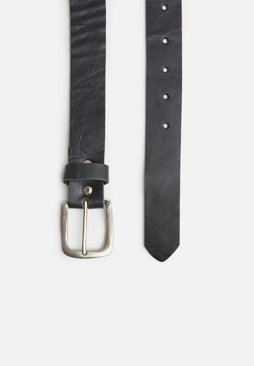 Superbalist - Imraan classic leather belt - black