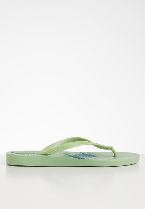 Blossom Girl - Palm tree flip flop - green 