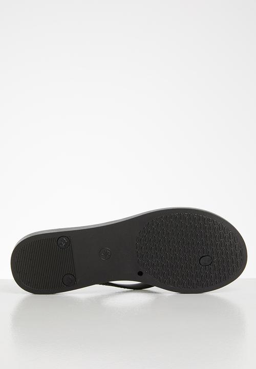 Blossom Girl - Butterfly flip flop - black
