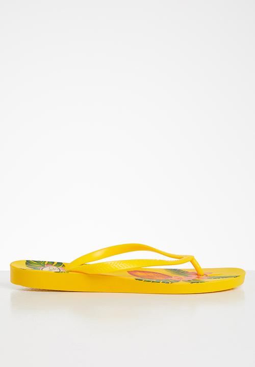 Blossom Girl - Flower flip flop - yellow