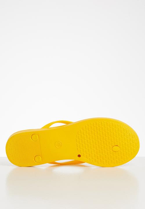 Blossom Girl - Flower flip flop - yellow