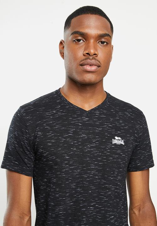 Lonsdale - Inkjet V-neck tee - black