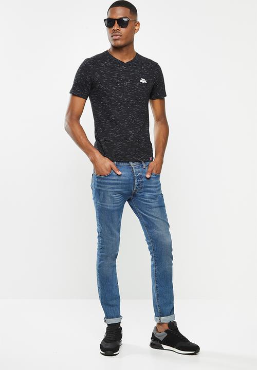 Lonsdale - Inkjet V-neck tee - black