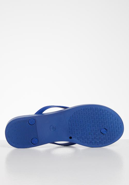 Blossom Girl - Polka dot flip flop - navy & yellow