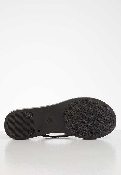 Blossom Girl - Flower flip flop - black