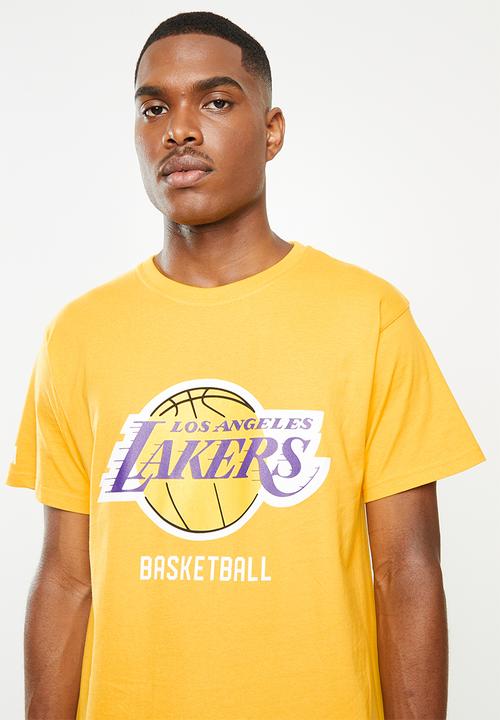 NBA - Icon lakers straight hem printed T-shirt - yellow
