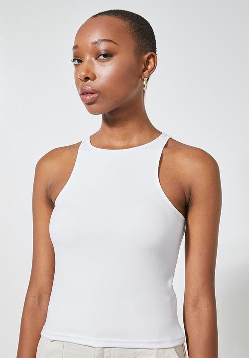 Superbalist - Crepe cutaway top - white