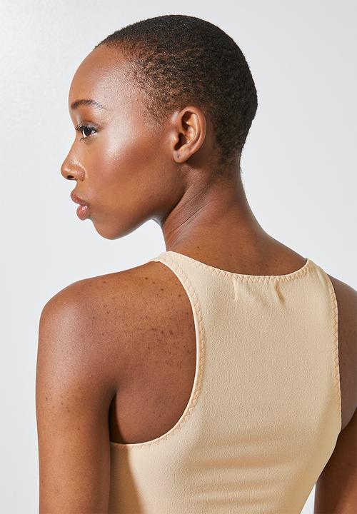 Superbalist - Crepe cutaway top - stone