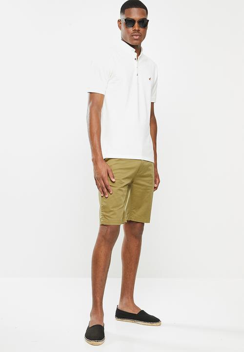 POLO - Pjc eric collarless golfer - off white