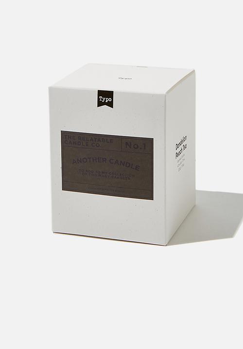 Typo - Relatable quote candle - khaki too many candles