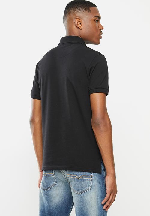 POLO - Stretch pique golfer - black