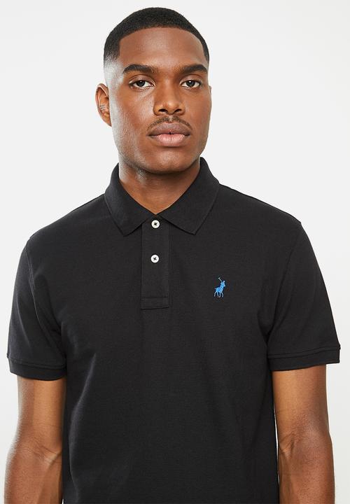 POLO - Stretch pique golfer - black