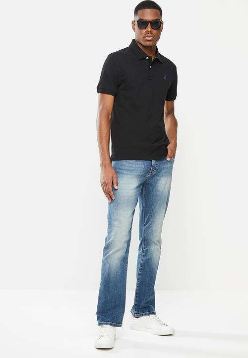 POLO - Stretch pique golfer - black