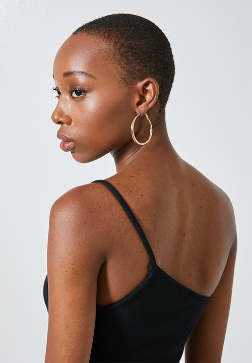Superbalist - Rib thin strappy one shoulder top - black