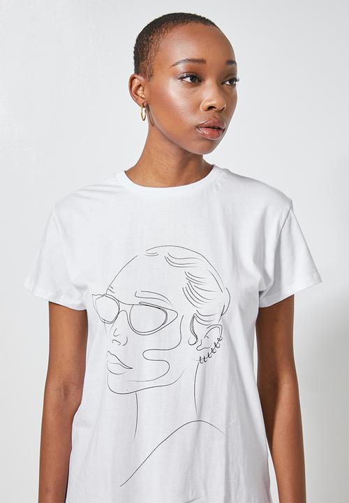 Superbalist - Printed tee - white 