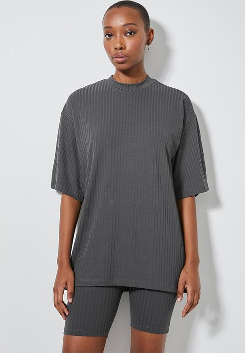 Superbalist - Rib tee - steel grey