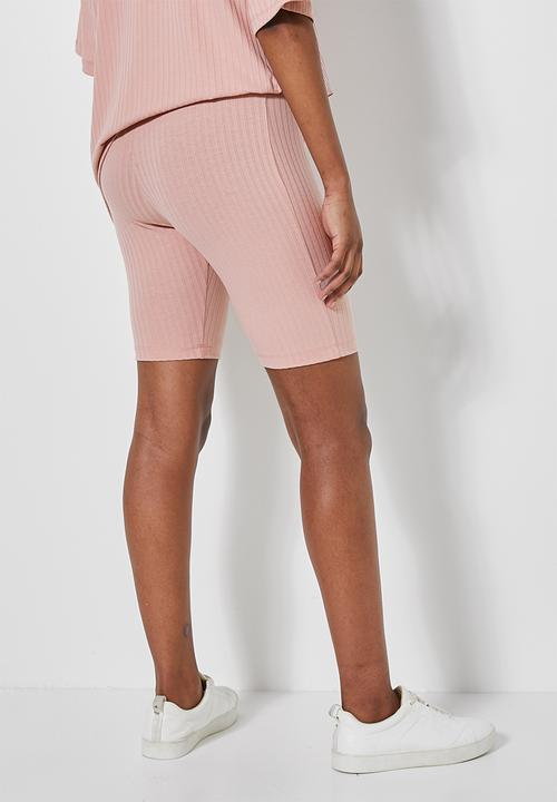 Superbalist - Rib cycle shorts - blush pink