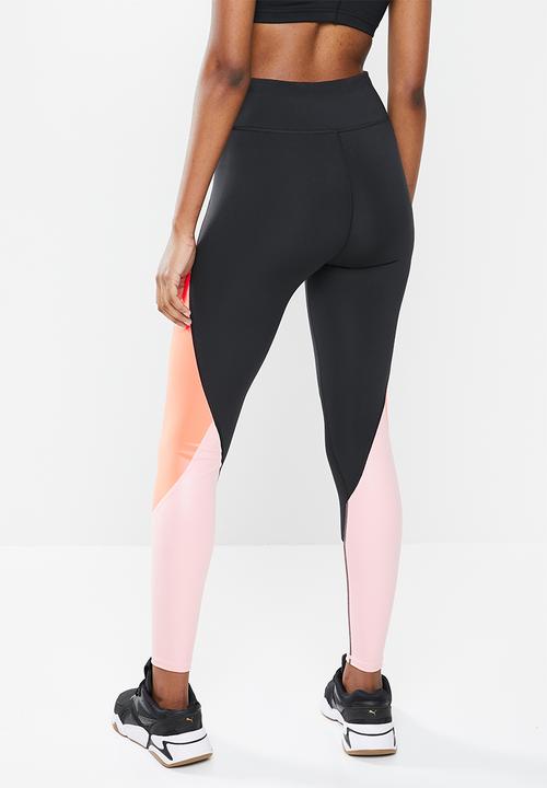 PUMA - Train tights - pearly peach & black