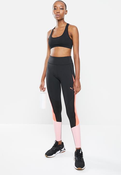 PUMA - Train tights - pearly peach & black
