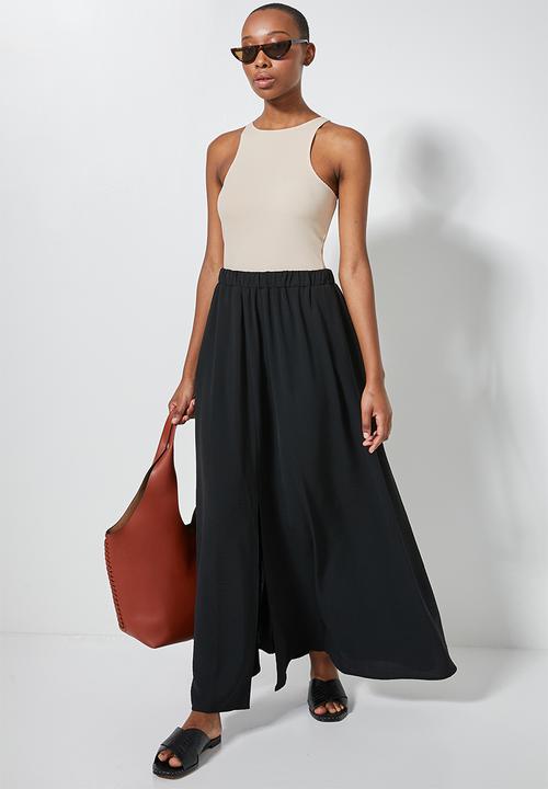 Superbalist - Maxi slit skirt - black