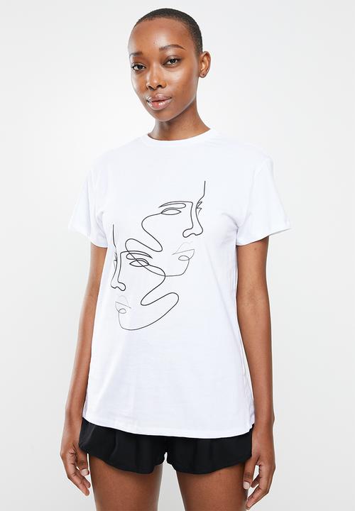 Superbalist - Sleep shorts & tee set - black & white
