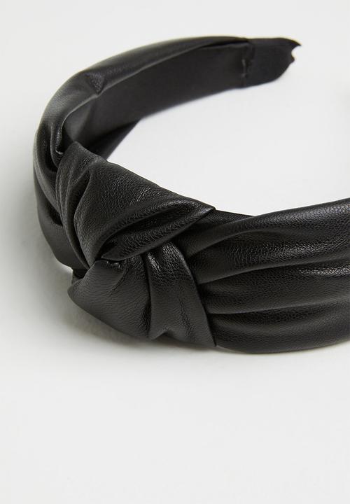 Superbalist - Faux leather headband - black