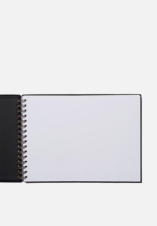 Typo - A4 spiral sketch book - black