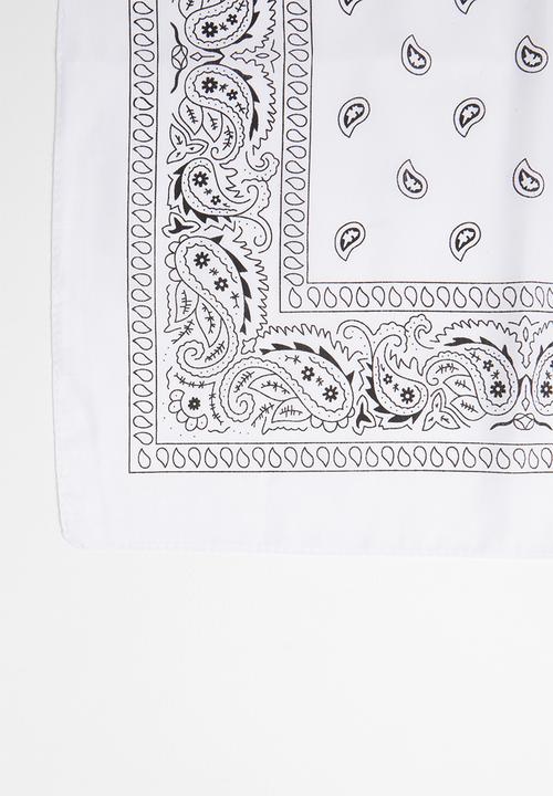 Superbalist - Bandana scarf - white & black 