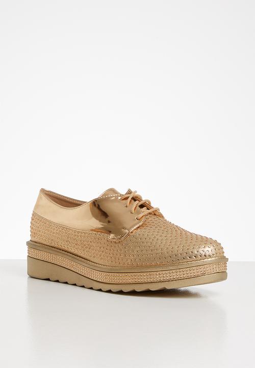 Seduction - Encrusted diamante brogue - rose gold