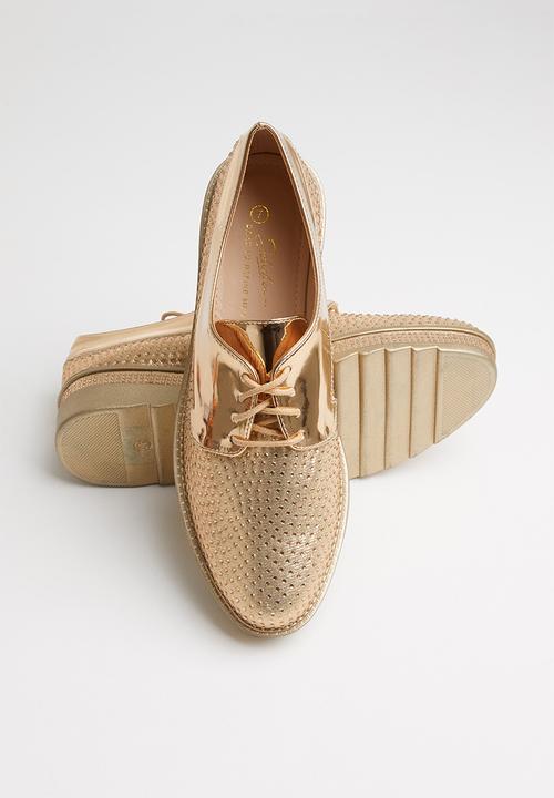 Seduction - Encrusted diamante brogue - rose gold