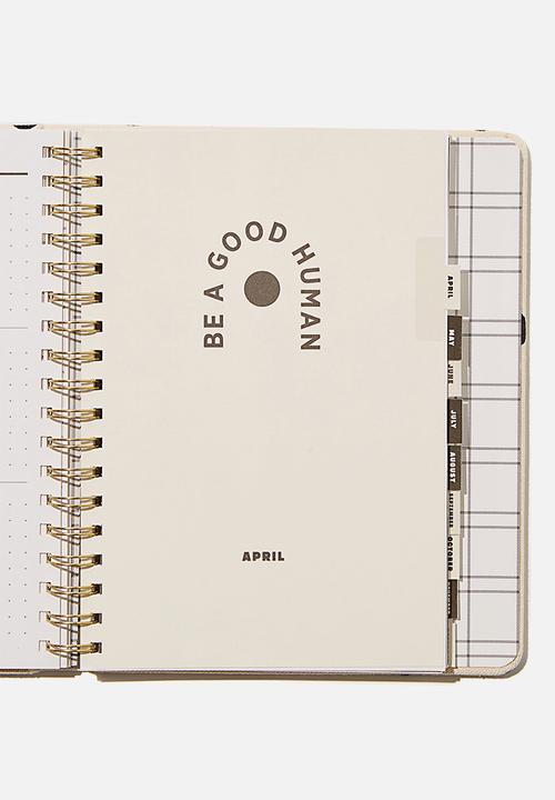 Typo - 2021 premium planner - ecru oversized polka