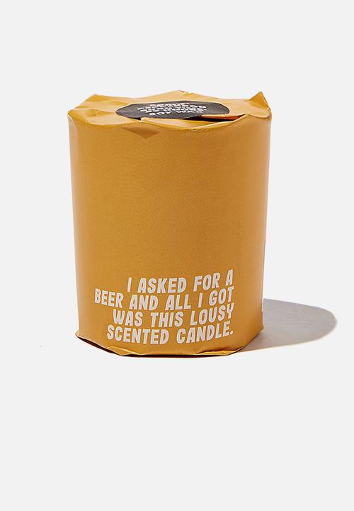Typo - Talk to me candle small-beer!