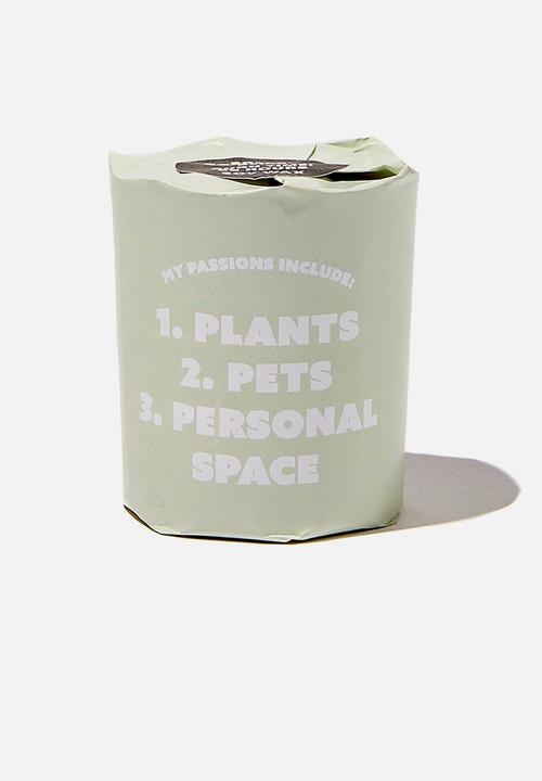 Typo - Talk to me candle small-plants,pets,personal space