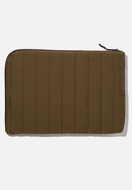 Typo - Utility 13 inch laptop case rn - khaki and papaya