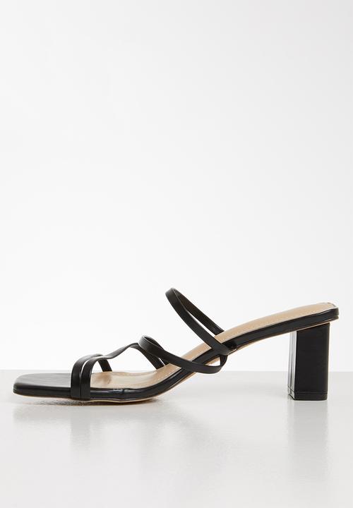 Seduction - Strappy mule heel - black