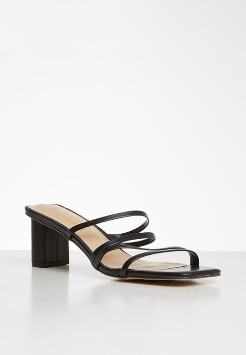 Seduction - Strappy mule heel - black