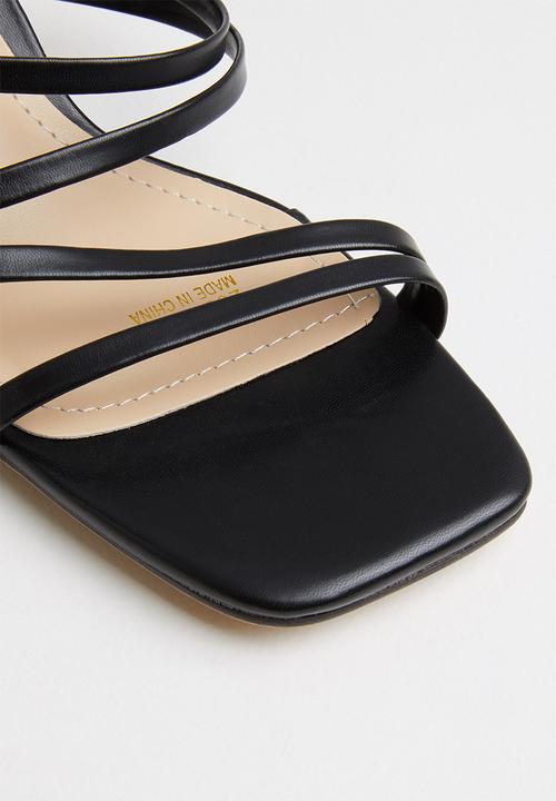 Seduction - Strappy mule heel - black