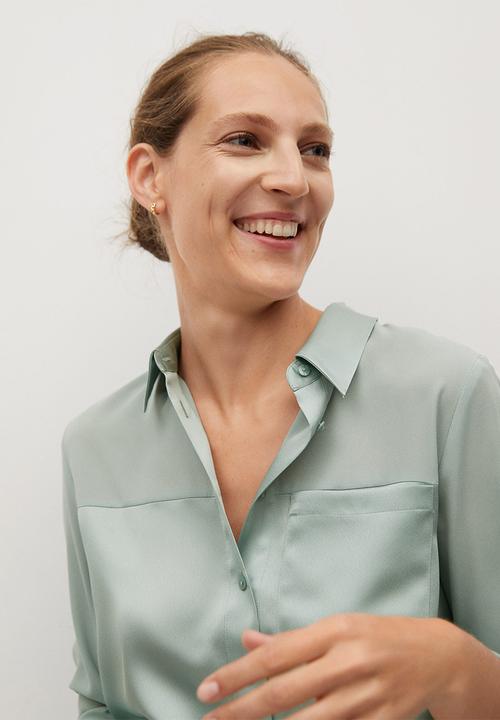 MANGO - Shirt bima - green