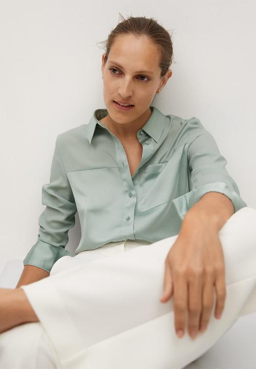 MANGO - Shirt bima - green