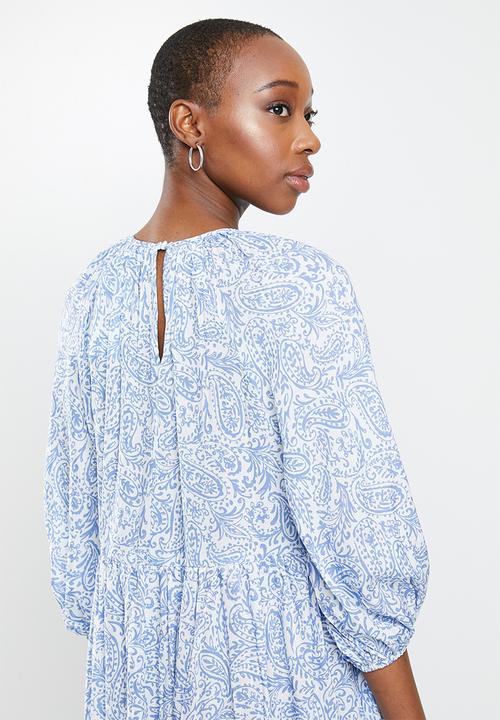 edit - Balloon sleeve maxi - mono floral