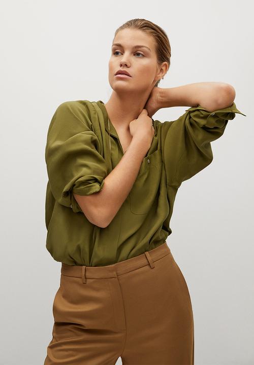 MANGO - Shirt lovita - khaki