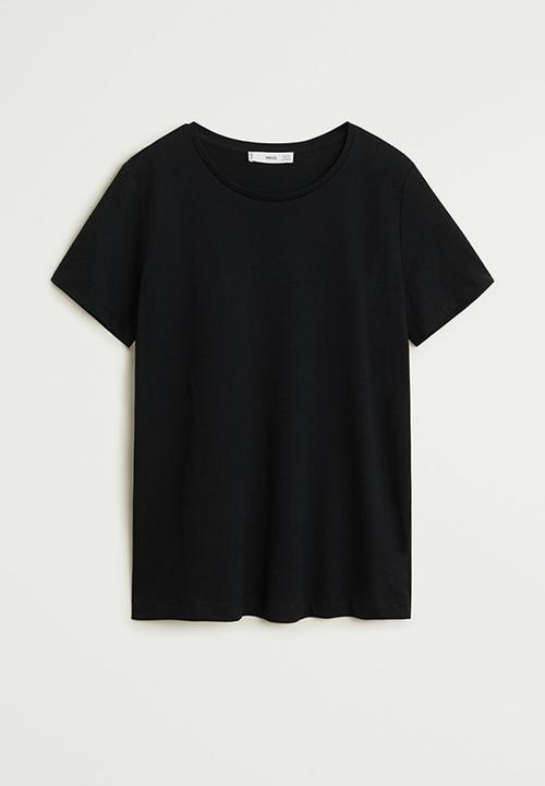 MANGO - T-shirt chalaca - black