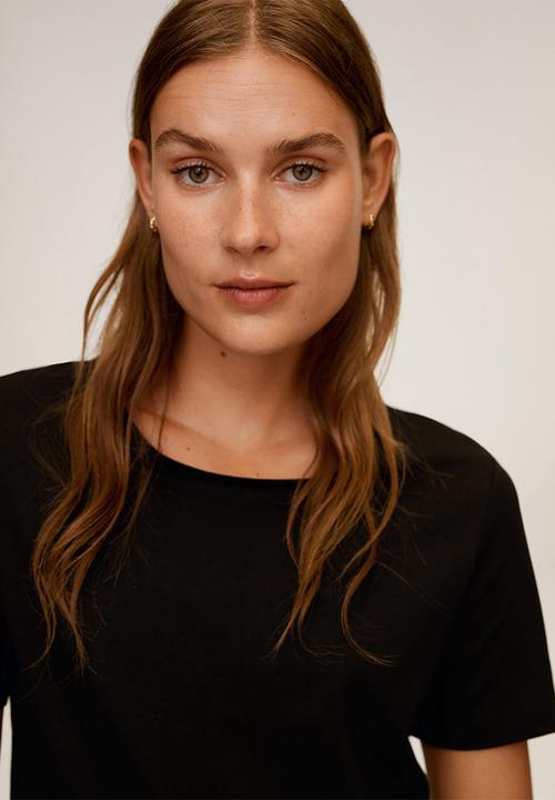 MANGO - T-shirt chalaca - black