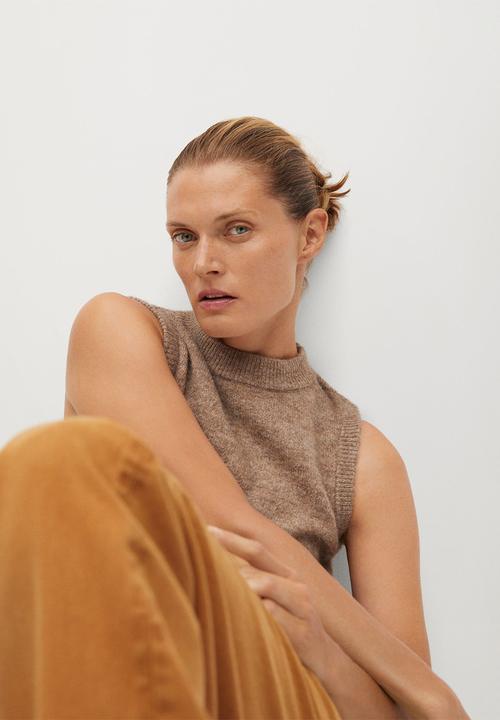 MANGO - Top tommy - medium brown