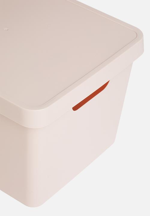 Storage Solutions - Storage box with lid - soft pink
