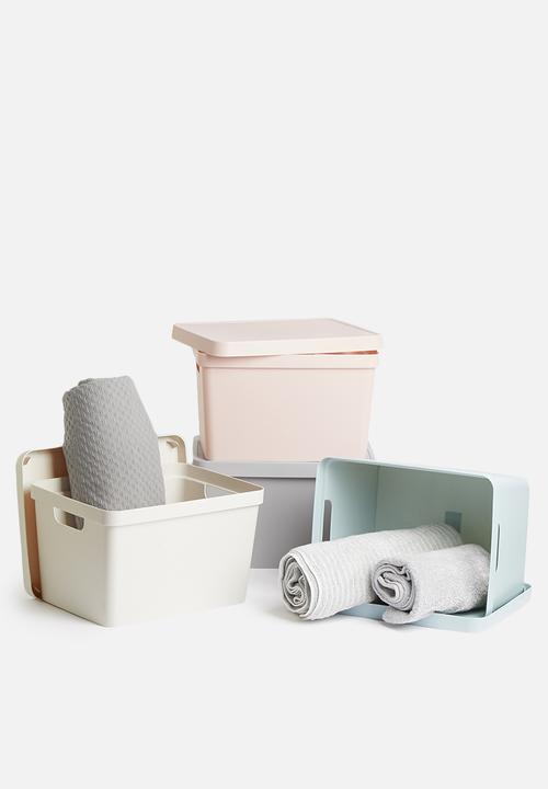 Storage Solutions - Storage box with lid - soft white